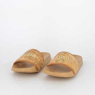 Sandali da donna stampa geo classic e maxi logo