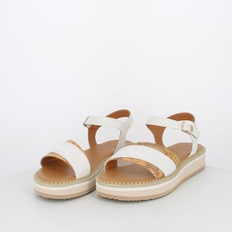 Sandali da donna platform con maxi logo e dettaglio geo classic