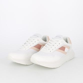 Sneakers da donna con suola over e dettagli rosa