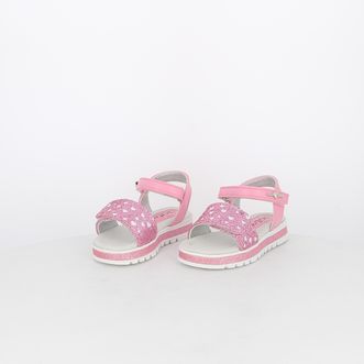 Sandali da bambina con glitter e cuori