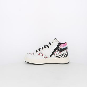 Sneakers da bambina con stampa maculata e glitter