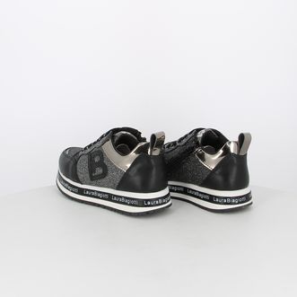 Sneakers da bambina con strass e suola logata