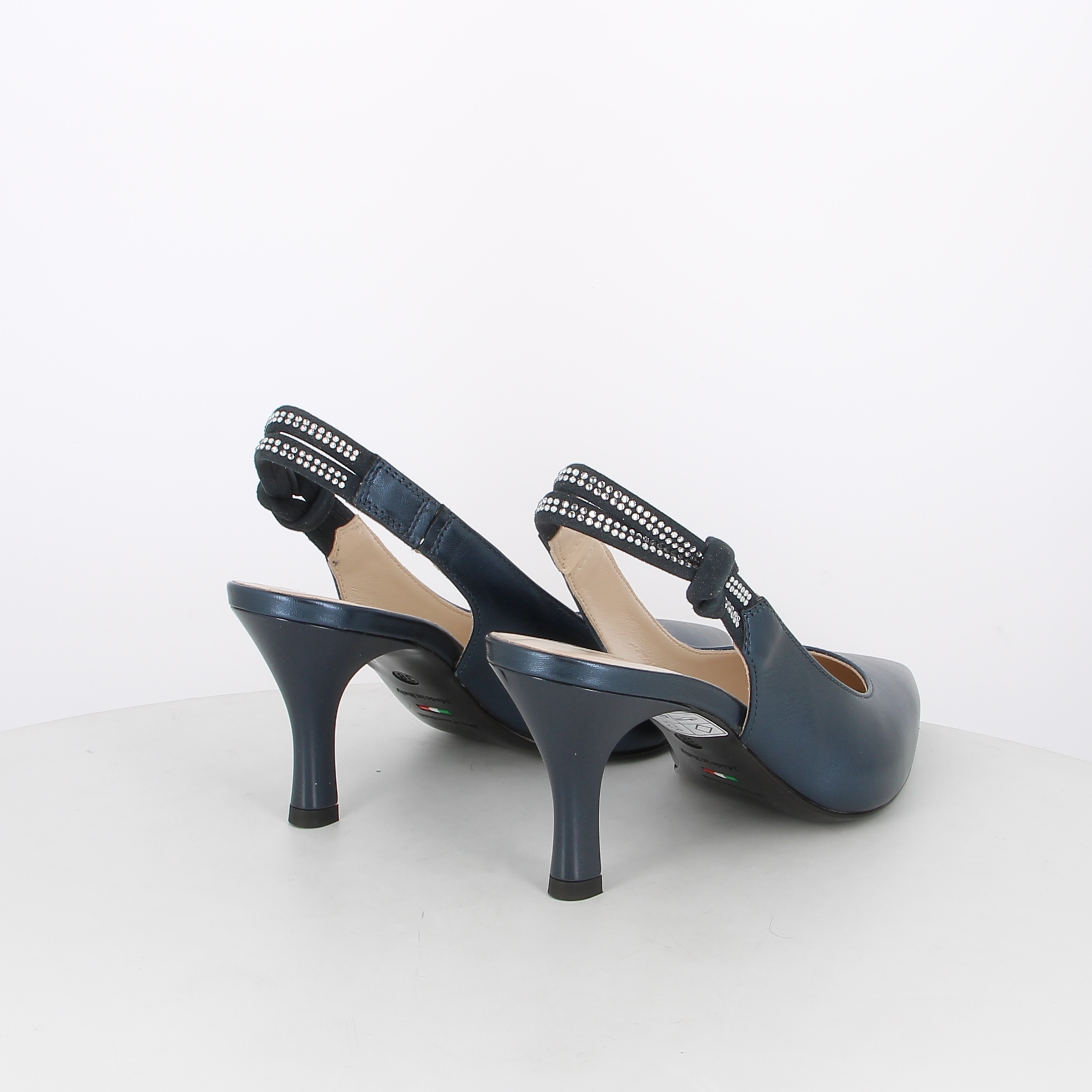 Scarpe D&eacute;collet&eacute; Con Tacco Queen Helena K3627 - Donna, Pelle Sintetica, Tacco 7cm