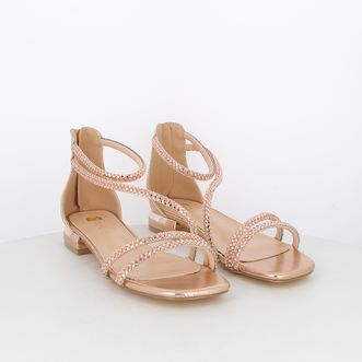 Sandali da donna con strass e cinturino