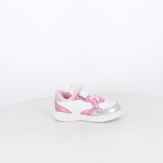 Sneakers da bambina con cuore e dettagli laminati