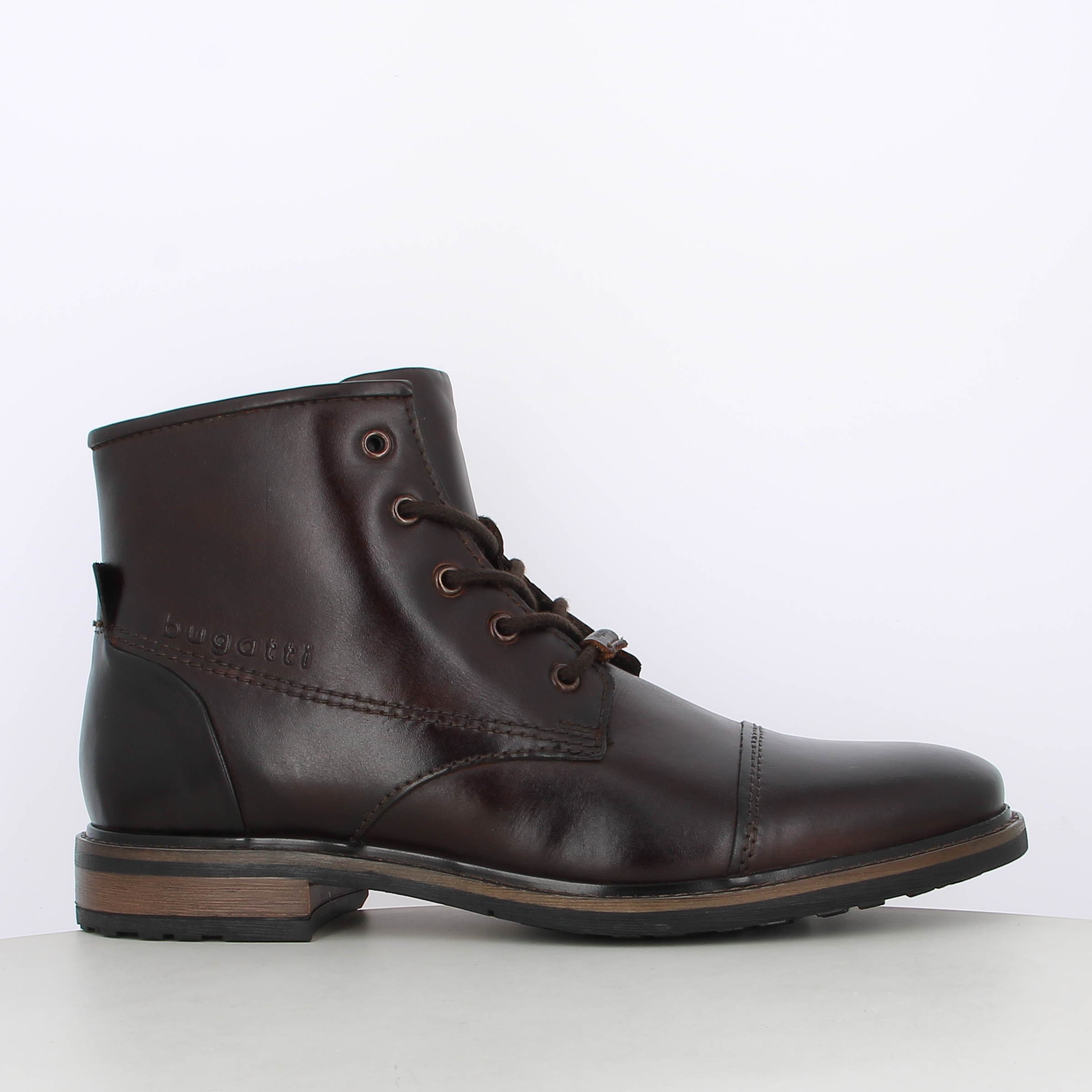 Bugatti Anfibi da uomo con zip, Anfibi, Marrone scuro Ritmo Shoes