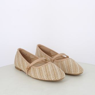 Ballerine da donna intrecciate bicolor