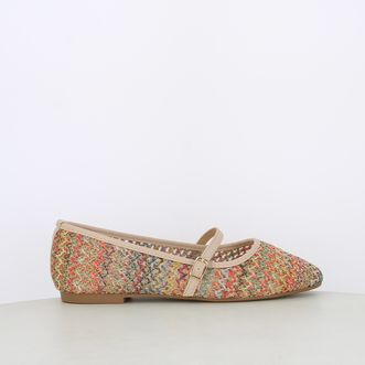 Ballerine da donna intrecciate multicolor