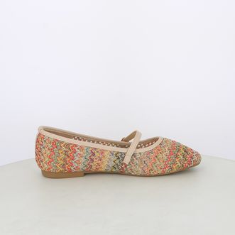 Ballerine da donna intrecciate multicolor
