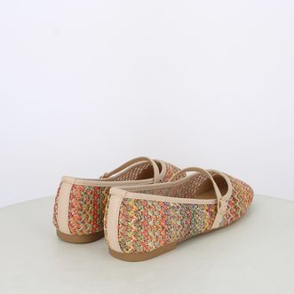 Ballerine da donna intrecciate multicolor