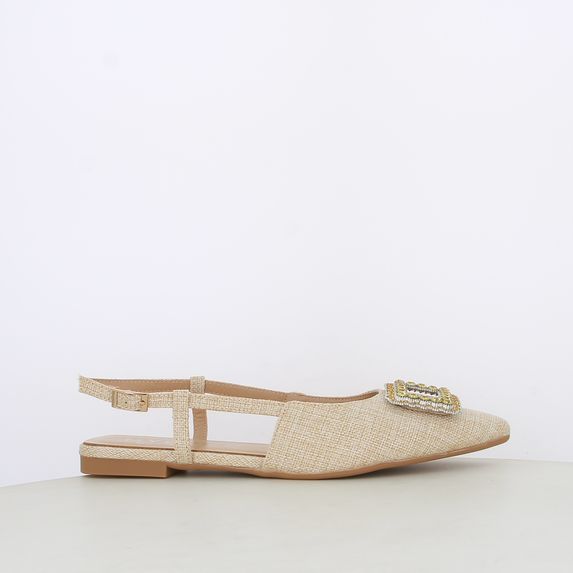 Ballerine slingback da donna con accessorio
