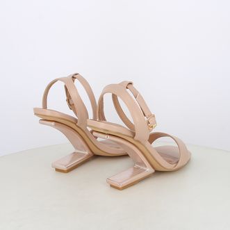 Sandali da donna con tacco geometrico