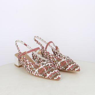 Decollete slingback da donna intrecciate