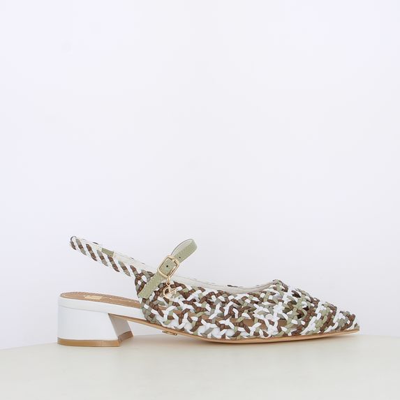 Decollete slingback da donna intrecciate