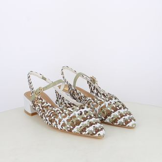 Decollete slingback da donna intrecciate