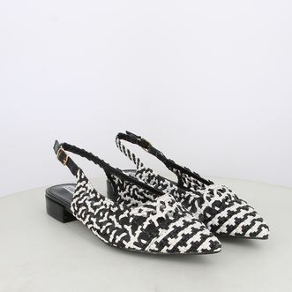Ballerine slingback da donna intrecciate