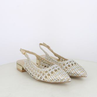 Ballerine slingback da donna intrecciate