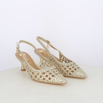 Decollete slingback da donna intrecciate