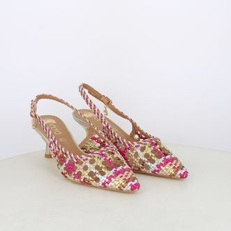 Decollete slingback da donna intrecciate