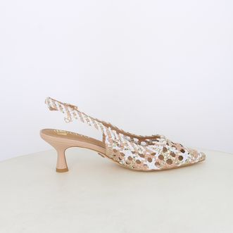 Decollete slingback da donna intrecciate