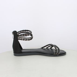 Sandali da donna bicolor con strass