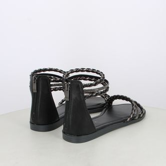 Sandali da donna bicolor con strass