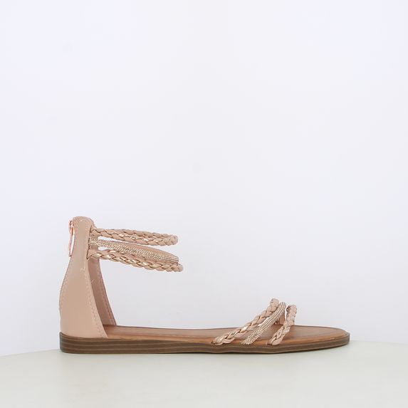 Sandali da donna bicolor con strass