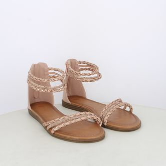 Sandali da donna bicolor con strass
