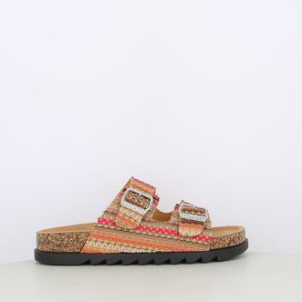 Sandali da donna doppia fascia multicolor