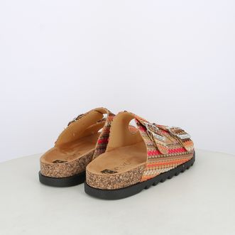 Sandali da donna doppia fascia multicolor