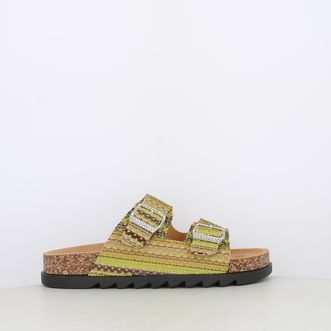 Sandali da donna doppia fascia multicolor
