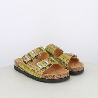Sandali da donna doppia fascia multicolor