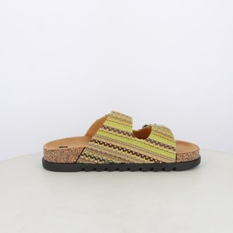 Sandali da donna doppia fascia multicolor