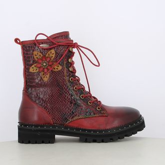 Anfibi da donna con dettaglio pitonato