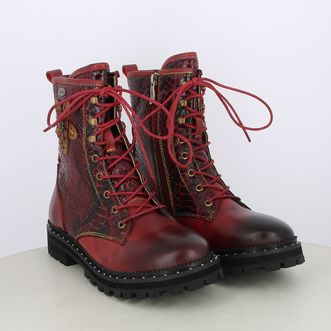 Anfibi da donna con dettaglio pitonato