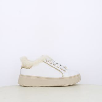 Sneakers da bambina con dettagli oro