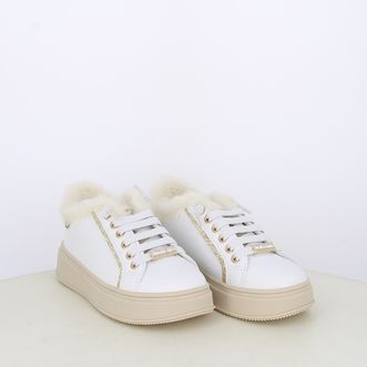 Sneakers da bambina con dettagli oro