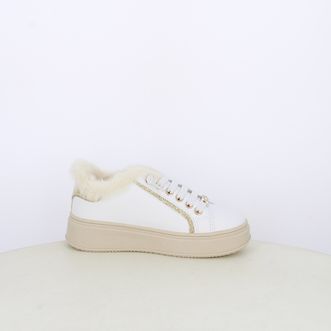 Sneakers da bambina con dettagli oro