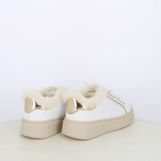 Sneakers da bambina con dettagli oro