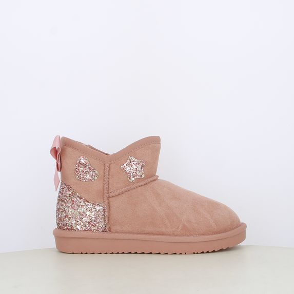 Stivaletti da bambina con pelliccia e glitter