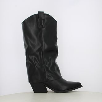 Stivali camperos texani da donna con risvolto