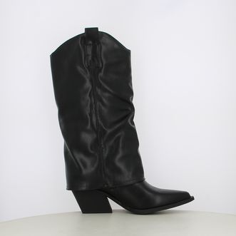 Stivali camperos texani da donna con risvolto