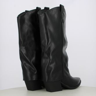 Stivali camperos texani da donna con risvolto