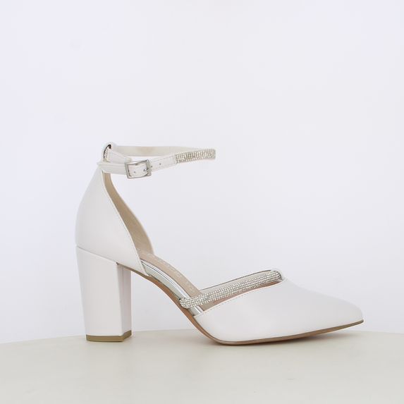 Decollete slingback da donna con dettagli strass