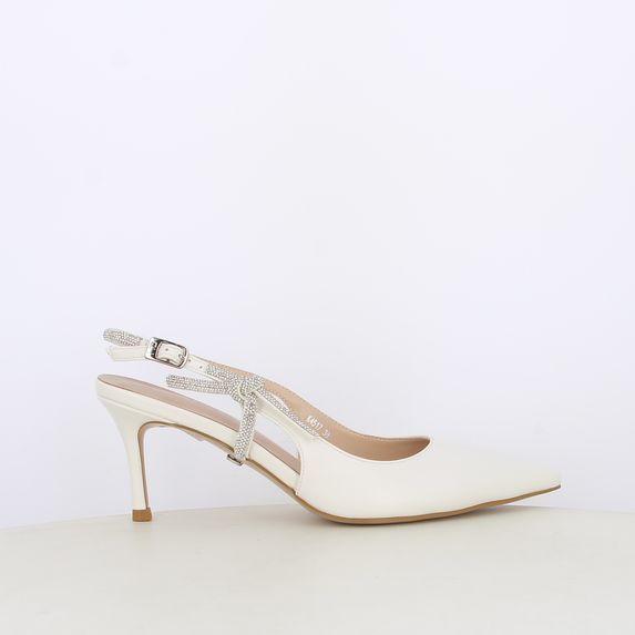 Decollete slingback da donna con dettaglio strass