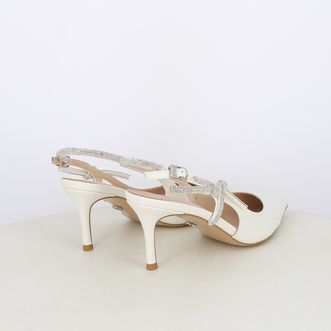 Decollete slingback da donna con dettaglio strass