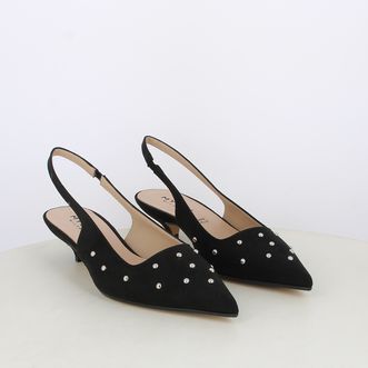 Decollete slingback da donna con borchie