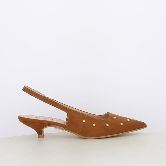 Decollete slingback da donna con borchie