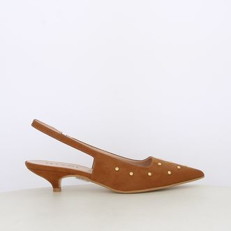 Decollete slingback da donna con borchie