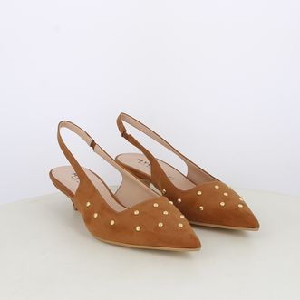 Decollete slingback da donna con borchie